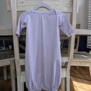 Purple Gingham Baby Gown